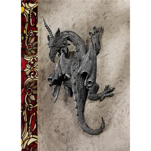 Horned Dragon of Devonshire Wall Sculpture 13 Inch, Single - Picture 5 of 6